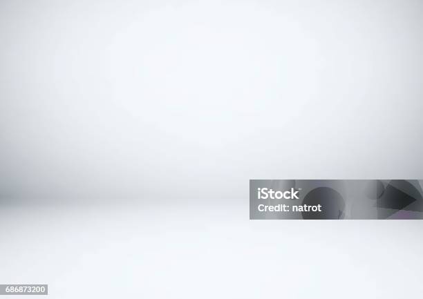 Empty Gray Studio Room Used As Background For Display Your Products Stock Illustration - Download Image Now