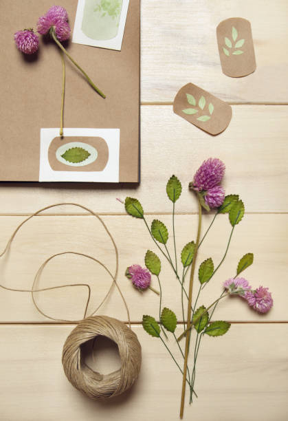 istock Craft paper sketch-book with flowers 686876496
