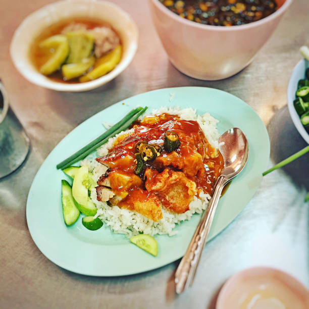 istock crispy pork rice Oriental Roast Pork Belly 686878862