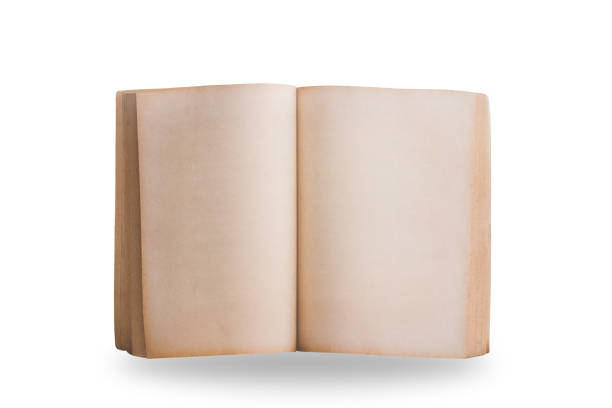istock Open blank old book isolated on white background, with clipping path 686900100