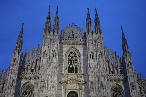 scene of Duomo Milan Cathedral in Italy
