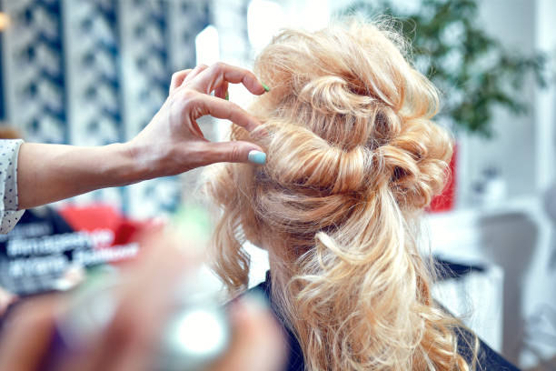 istock Hair styling in a beauty salon . 686918696