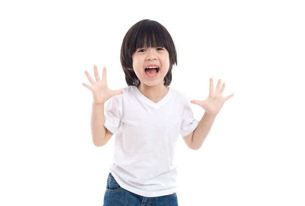 istock Asian child  is suprised and so happy about it 686918768