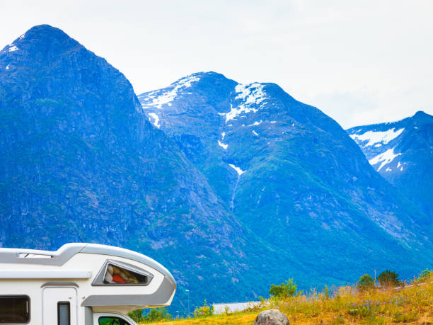 istock Camper car in norwegian mountains 686931744