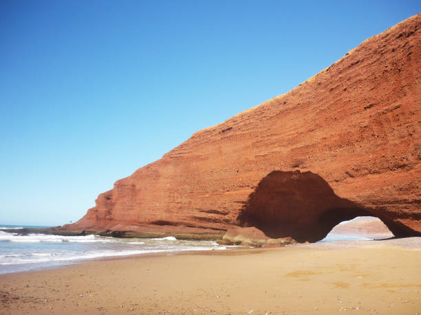 istock Stone arcs at Legzira beach, Morocco 686933568