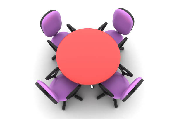 istock Conference round table and office chairs in meeting room 686935184
