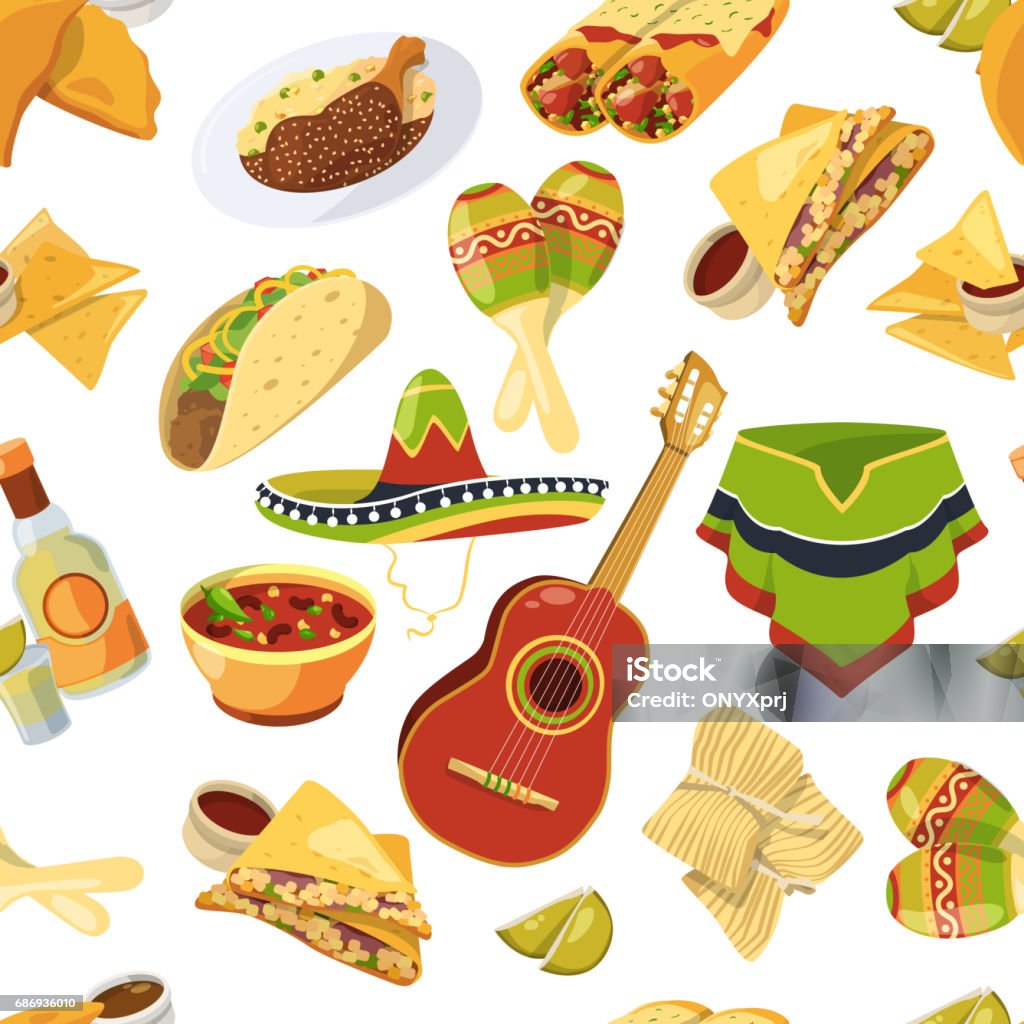 Ilustración de Patrón Transparente De Vector De Comida Mexicana Sobre Fondo Blanco y más Vectores Libres de Derechos de Abstracto - iStock Ilustración de Patrón Transparente De Vector De Comida Mexicana Sobre Fondo Blanco y más Vectores Libres de Derechos de Abstracto - iStock