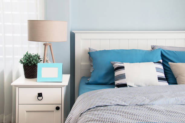 istock the bedroom in blue theme. 686938566