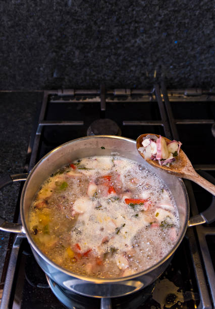 istock Octopus stew with peppers and spices 686945900