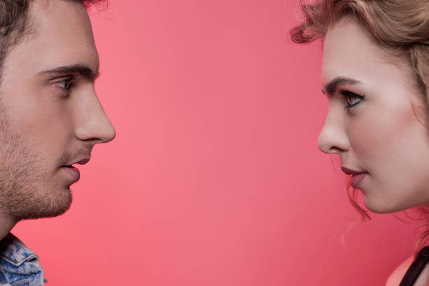 istock stylish young couple in love looking at each other 686947224