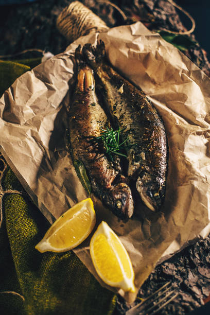 istock tasty Grilled fish with lemon 686953642