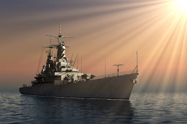 istock American Modern Warship In Rays Of The Sun 686961470