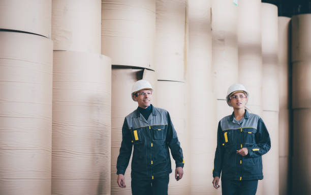 istock at a paper mill factory 686970382