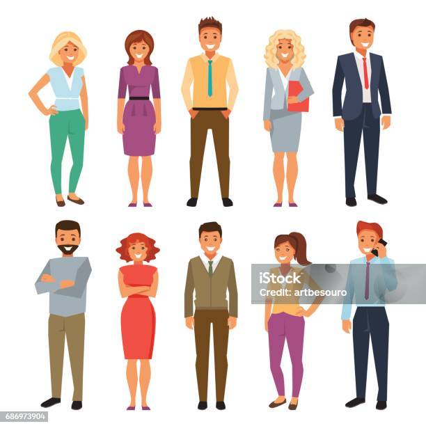 Business People Vector Illustration Stock Illustration - Download Image Now - Adult, Advice, Bossy