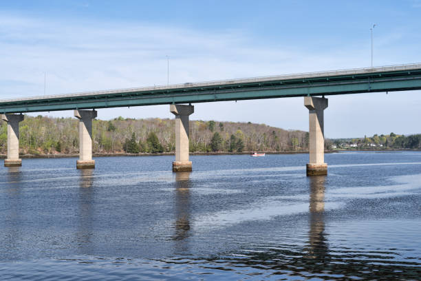 istock Bridge over Passagassawaukeag River in Belfast, Maine 686978232