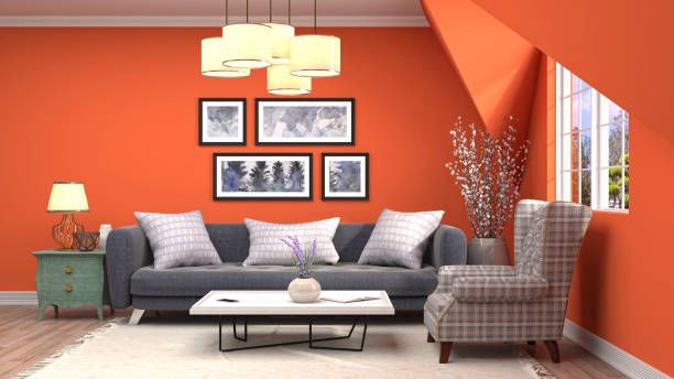 istock Interior living room. 3d illustration 686981906