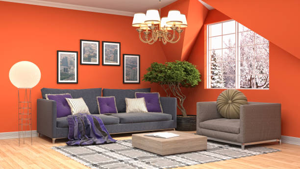 istock Interior living room. 3d illustration 686982838