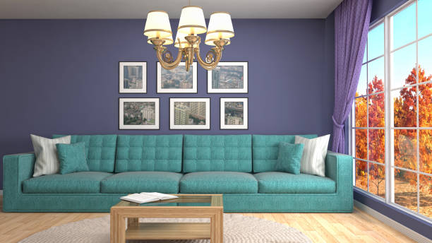 istock Interior living room. 3d illustration 686982876