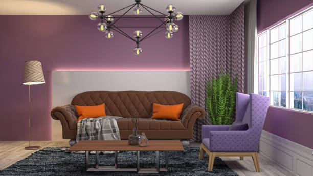 istock Interior living room. 3d illustration 686983652