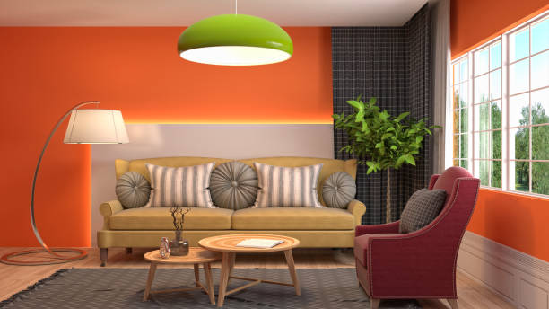 istock Interior living room. 3d illustration 686983938
