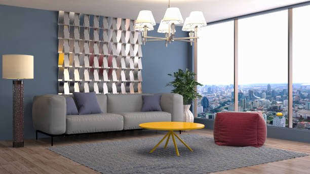 istock Interior living room. 3d illustration 686983968