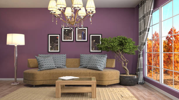 istock Interior living room. 3d illustration 686985086
