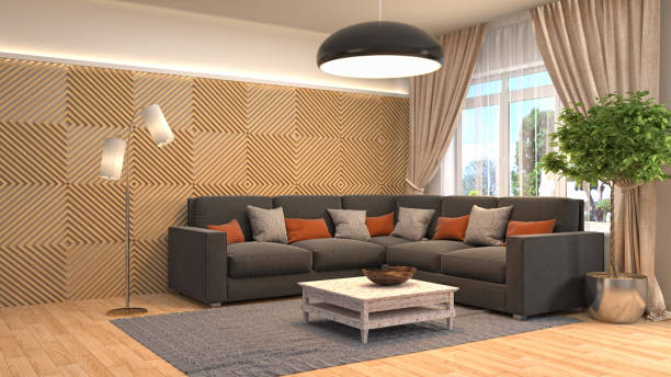 istock Interior living room. 3d illustration 686988518