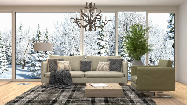 istock Interior living room. 3d illustration 686989192