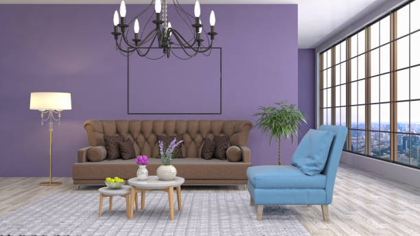 istock Interior living room. 3d illustration 686989278