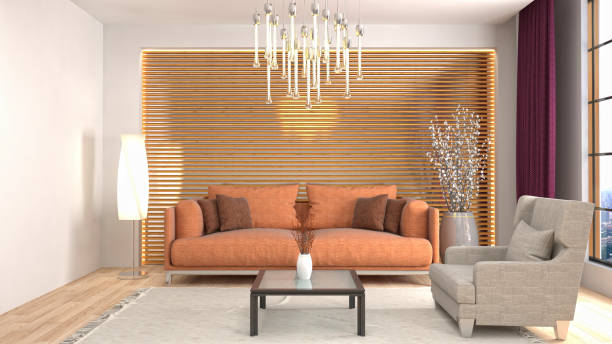 istock Interior living room. 3d illustration 686989852