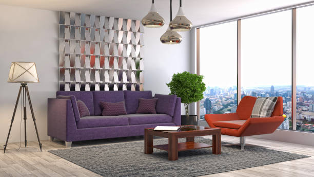 istock Interior living room. 3d illustration 686990958