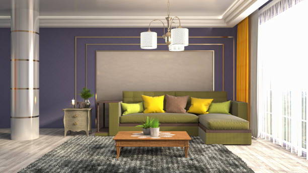istock Interior living room. 3d illustration 686993166