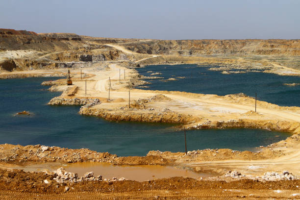 istock Flooded gypsum quarry and mines 686995494