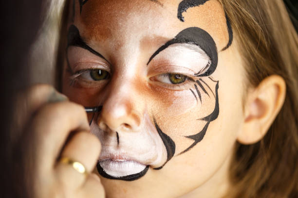 istock Girl with a painted face 686996744