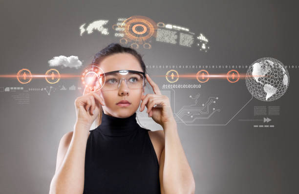 istock Woman with smart glasses 687023490