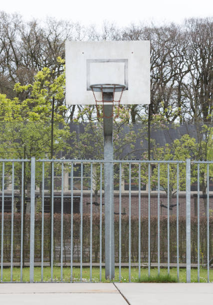 istock Basketball court in an old jail 687041366