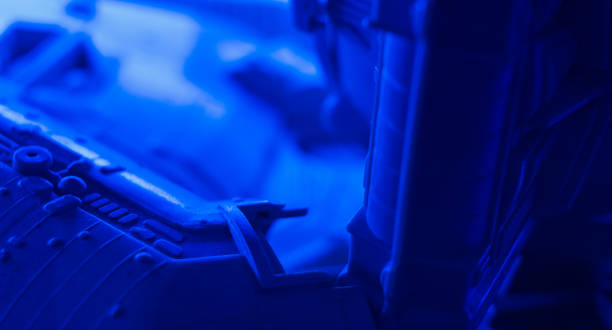 istock Blue abstract new technology futuristic background 687049032