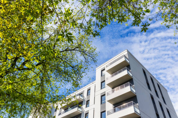 istock Summer in new modern housing estate 687067916