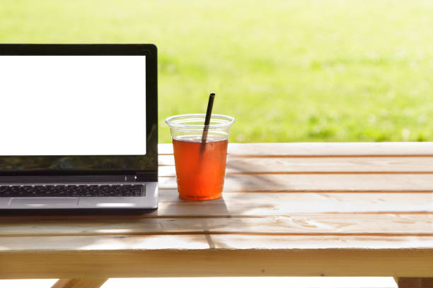 istock Laptop in outdoor 687101180