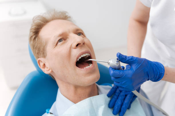 istock Charming middle aged man keeping his mouth open 687106634