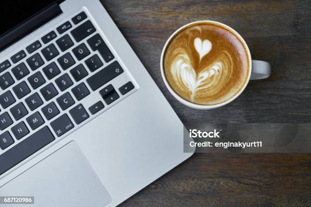 Early Mornings In The Office Stock Photo - Download Image Now - Backgrounds, Black Coffee, Brown