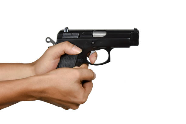 istock a hand with lefty handgun cup and saucer gripping style 687124808