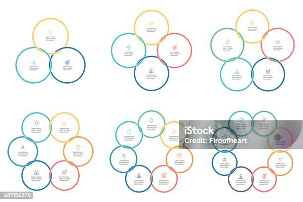 ビジネスのインフォ グラフィック円グラフ 34567 と 8 の手順を実行します接続されているサークルベクター インフォ グラフィック テンプレート - 円形のベクターアート素材や画像を多数ご用意
