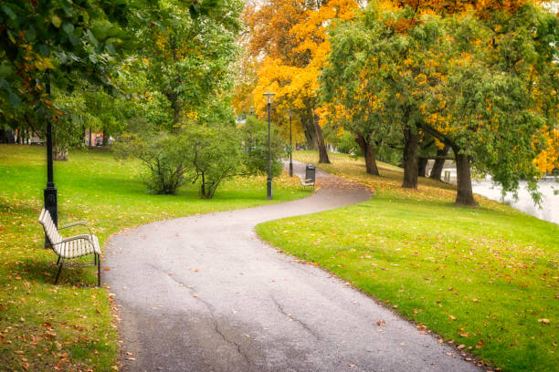 Gothenburg city park promenade