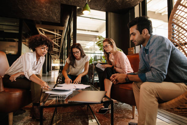 istock Business team having discussion over new project 687159500
