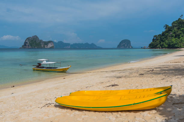 istock yellow kayaks , Koh hai,trang thailand 687159728