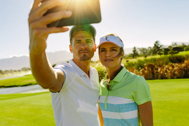 istock Golfers taking selfie with mobile phone 687159812