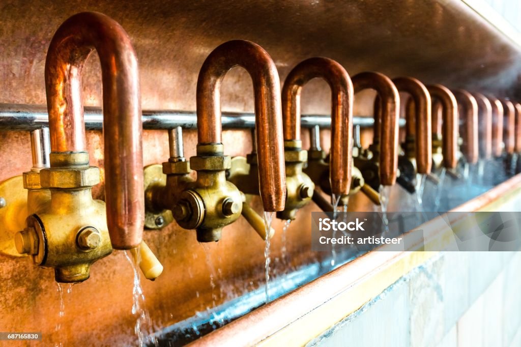 Beer. Beer brewery on background,alcohol industry Industry Stock Photo