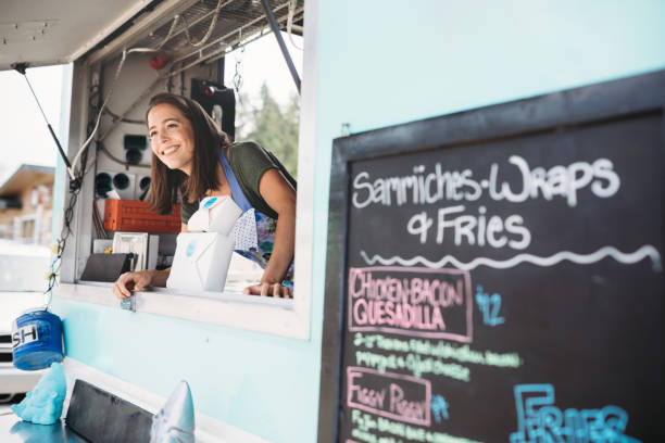 istock Food Truck Owner Smiling 687166798