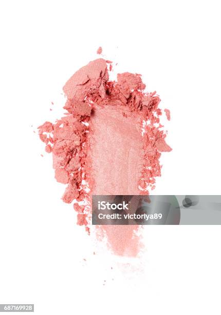 Stroke Of Crushed Shiny Pink Eyeshadow Stock Photo - Download Image Now - Face Powder, Make-Up, Blusher - Make-Up